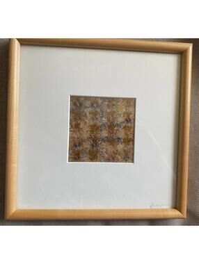 Original Pressed Flower Art Signed Framed Botanical Cottagecore Decor